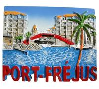 Port Frejus France Refrigerator Magnet Tourism Souvenir Fridge Decoration Creative Craft 3D