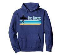 Port Gaverne Cornwall Belly Boarding Surfing retro surf Pullover Hoodie