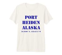Port Heiden Alaska Coordinates Souvenir Premium T-Shirt