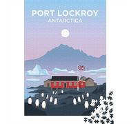Port Lockroy Antarctica Penguins Jigsaw Puzzle 1000 Pieces, Historic Square Architecture, 1000 Pieces for Adults, Birthday Gift for Adults, Screen-Free Fun, 70x50cm/1000pcs
