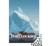 Port Lockroy, Antarctica Travel Poster Travel Puzzle 1000 Pieces, Global Monument Landscape, Interlocking Paper Pieces, Birthday Gift for Home Décor Fans, Paper Board, 70x50cm/1000pcs