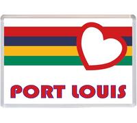 Port Louis - Maurtitius - Love Towns Country Flag - Jumbo Fridge Magnet 96 x 67mm