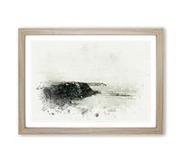 Port Mulgrave in North Yorkshire in Abstract Framed Print | A2 Oak Framed Wall Art | Ready to Hang | Abstract Fantasy Picture | Living Room Bedroom Lounge Office