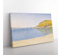 Port Of Saint Cast By Paul Signac Classic Painting Canvas Wall Art Print Ready to Hang, Framed Picture for Living Room Bedroom Home Office Décor, 60x40 cm (24x16 Inch)