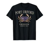 Port Orford Oregon Since 1851 Dungeness Crab Ivory Art Value Graphic T-Shirt