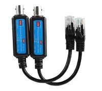 -Port Passive PoE Extender Kit: IP-Over-Coax Adapter for NVR Cameras, 10/100Mbps BNC-to-Ethernet Transceiver with MOCA Support