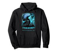 Port Protection Alaska Howling Wolf Moon Forest Nature Lover Pullover Hoodie