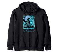 Port Protection Alaska Howling Wolf Moon Forest Nature Lover Zip Hoodie