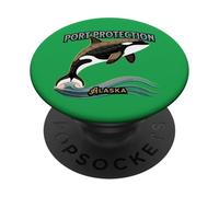 Port Protection Whale Ocean Coast Art PopSockets Adhesive PopGrip