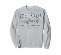 Port Royal South Carolina Shark Fishing Arched Slate Letters Sweatshirt
