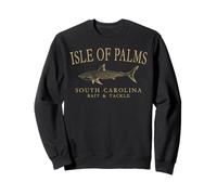 Port Royal South Carolina Shark Fishing Arched Tan Letters Sweatshirt