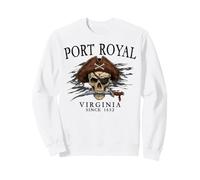 Port Royal Virginia Pirate Skull Since 1652 Black Sweatshirt
