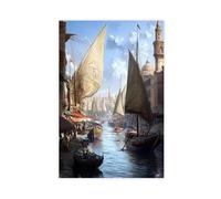 Port Said Suez Canal Art Print Canvas Poster Bedroom Decor Landscape Office Room Decor Gift 08x12inch(20x30cm)