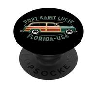 Port Saint Lucie Florida vintage surfing PopSockets Adhesive PopGrip