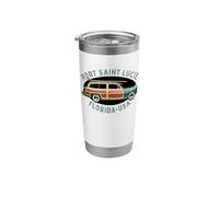 Port Saint Lucie Florida Vintage Surfing Stainless Steel Insulated Tumbler