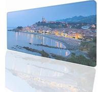 Port Small Town Mouse Mat 31.5x11.8inch Large Gaming Mouse Pad Desk Mat Stitched Edges, Non Slip Rubber Base, Waterproof Surface, Computer Accessories for Home Office Decor Gift LMDT3861