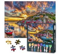 Port St. John Jigsaw Puzzles 1000 Pieces for Adults Impossible Challenging Cityscape Jigsaw Puzzle for Home Decor Sunset Ocean Puzzles Birthday Party Gifts for Family Friends 27.5"X19.7"
