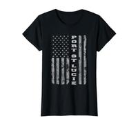 Port St. Lucie, Florida, American Flag Value Graphic T-Shirt, Women, Black, XL