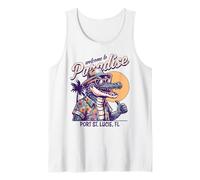 Port St Lucie Florida Paradise Alligator Retro Style Design Tank Top