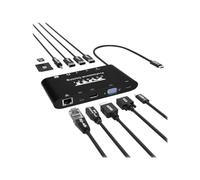 Port Type-C Travel Docking Station with Power Delivery. 4K SINGLE Video Display Out Via VGA- DisplayPort OR MINI Displayport