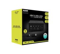 Port Designs 901908-W Wired USB 3.2 Gen 1 (3.1 Gen 1) Type-A + Type-C Black