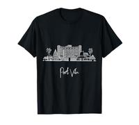 Port Vila Vanuatu Skyline Travel Souvenirs White Cityscape T-Shirt