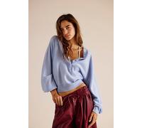 Porta Cashmere Henley Sweater at Free People in Arctic, Size: XL - female