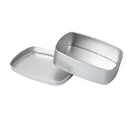 Porta sapone alluminio - Contenitore a cassetta rettangolare impermeabile con coperchio | Ideale per saponette da bagno, 150 ml, pratico per casa viaggio e Uso quotidiano | Accessorio Elegante e