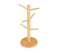 Porta Tazze da Appoggio, Supporto per con 6 Ganci, Albero per Mug da Bancone, Supporto Per Casa Cucina Ristorante Bar E Caffetteria, Accessorio per Angolo Caffè, Organizer per Tazze, Nero