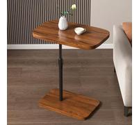 Porta TV Sospeso per Soggiorno, Moderna Unità TV a Parete Regolabile, Tavolino Laterale a C in Noce Nero, Console TV Lunghe per Divano, Design Elegante e Funzionale