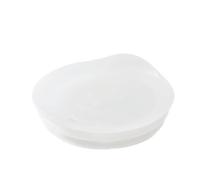 Porta Via Silicone Coffee Cup Lid - Take Your Favorite Mug To-Go - Dishwasher-Safe, Reusable Coffee Mug Lid for Tumblers, Cups and Mugs with 3⅜” to 3⅝” Inside Diameter - Large Size, Clear