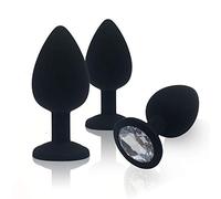 Portab.le Sili.Cone Butt Training Toy Anales Relaxing Plug Surprise Gift for Couple Training Kit Women Men Set Be.ads Ana.les Anil Am.al Plug for Advanced &Beginner (Blacker)