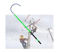 Portable 1/1.5/2/3 Meters Fire Electrician Tool,Insulated Hook for Electrical Safety,for Emergency Situations in Factories(Green,1.5 meters)