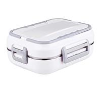 Portable 1.5L Electric Food Warmer with Compartmentalized Stainless Steel Tray