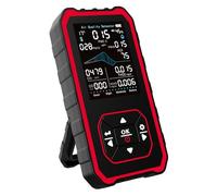 Portable 10-in-1 Indoor Air Analyzer with Stand Real- AQI CO PM2 5 PM1 0 PM10 TVOC HCHO Temperature Humidity Dual Alert Systems Rechargeable Battery Backlit LCD Display