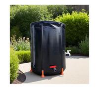 Portable 100L Rainwater Harvesting Tank - Durable Tear-Resistant Fabric Water Reservoir Eco-Friendly Black Rain Collector for Garden & Outdoor Water Storage Solutions
