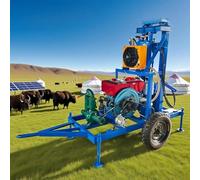 Portable 100m Water Well Drilling Rig with High Torque Power - Ideal for Farm Irrigation, Geothermal Projects, Home Yard Water Wells, and Small Construction Foundations
