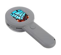 Portable 100X Handheld Digital Microscope, 8 LED Light, Illuminated Magnifier, Manual Focus, 1080P 16MP Pocket Handheld Magnifying Glass 100X, Collector Jewelers Loupe