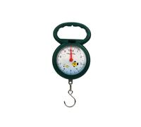 Portable 10kg Mechanical Luggage Scale with easy-read dial and hanging hook. Compact 10 x 7 cm design for weighing luggage, shopping bags, parcels, and travel. Battery-free operation.
