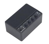 Portable 10W Electric Guitar Amp with BT, Plug and Play, 4 Hours Playtime, 6.35mm Input, Clean and Distortion Channels, Compact Mini Amp for Daily Practice,Backstage, Desktop