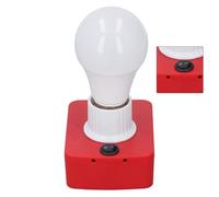Portable 12-60V 7W E27 Lamp Bulb with Battery Adapter Screw Base Non Slip Design Indoor and Outdoor LED Working Light Bulb for M18 18V Lithium Battery
