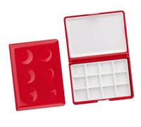 Portable 12 Wells Watercolor Paint Holder Tray Paint Storage Box with Leakproof Lid for Acrylic Watercolor Oil Artist Color Mixing Tray
