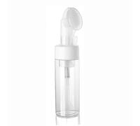 Portable 120 ml Clear Travel Foam Soap Dispenser with Brush Head - Perfect for On-the-Go Hygiene