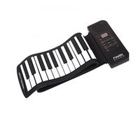 Portable 128 Tones 61 Keys Roll Up Flexible Silicone Piano Electronic Keyboard Organ Built-in Speaker