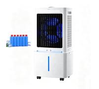 Portable 12L/25L Air Cooler 75W Swamp Cooler with 3 Speeds 120° Oscillation Quiet Cooling Includes 8 Ice Packs for Bedroom Office & Home Use - Compact Size 78 * 39 * 34cm/31 * 15 * 13in