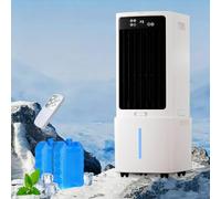 Portable 12L Evaporative Chiller, Ventless 800 m³/h Humidifier Cooler with Remote Control, 12H Timer, 90° Swing for Living Room