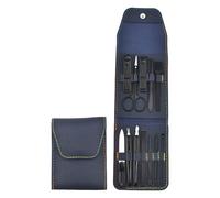 Portable 12Pcs Nails Care Tool Manicure Set Clippers with PU Case Stainless Steel Men ’ s Grooming Travel Pedicure Stainless Steel