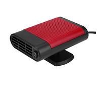 Portable 12V DC Car Heater, 2 in 1 Car 150W Car Window Defroster Windshield Heater & Cooling Fan Defroster with 360° Rotating Base low noise(black red)