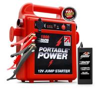 Portable 12V Jump Starter Power Pack - Starts Up to 50 Engines on One Charge - 10-Minute Recharge - Durable 80cm Copper Cables for Diesel & Petrol Engines - Reliable Emergency Power for Cars & Lorries