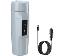 Portable 12V Kettle Boiler, Small Electric Travel Kettle, 80W Fast Water Heater, Mini Electric Tea Coffee Mug, Automatic Shut-Off & Restart, Special Power Cord for Car